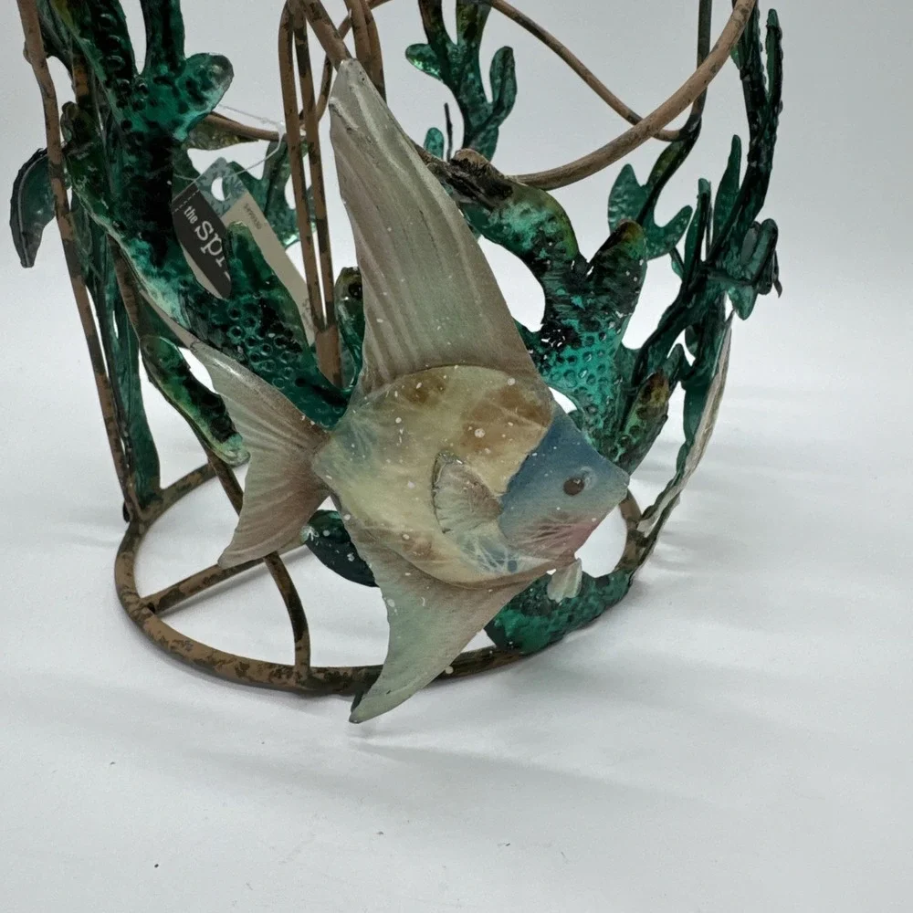 Metal Paper Towel Holder - Beach House Decor Coastal Decor Crab Turtle Coral New
